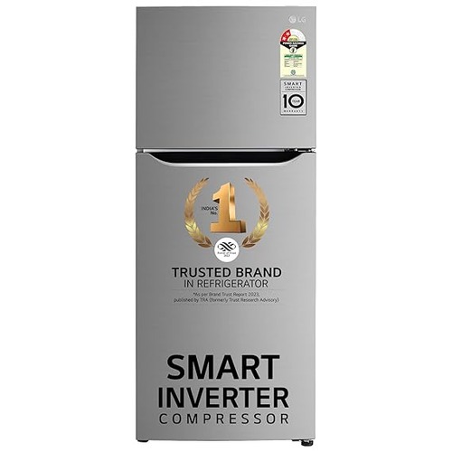 LG 242 L Frost Free Double Door 2 Star Refrigerator with Smart Inverter Compressor Multi Air Flow & MOIST N FRESH  (Shiny Steel GL-N292DPZY.DPZZEBN)